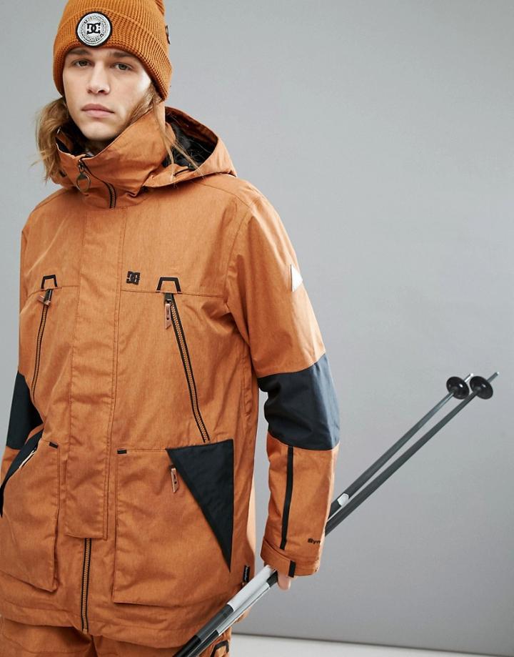 Dc Shoes Snow Command Jacket In 30k Sympatex Fabric - Brown