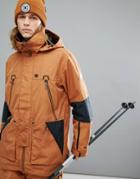 Dc Shoes Snow Command Jacket In 30k Sympatex Fabric - Brown