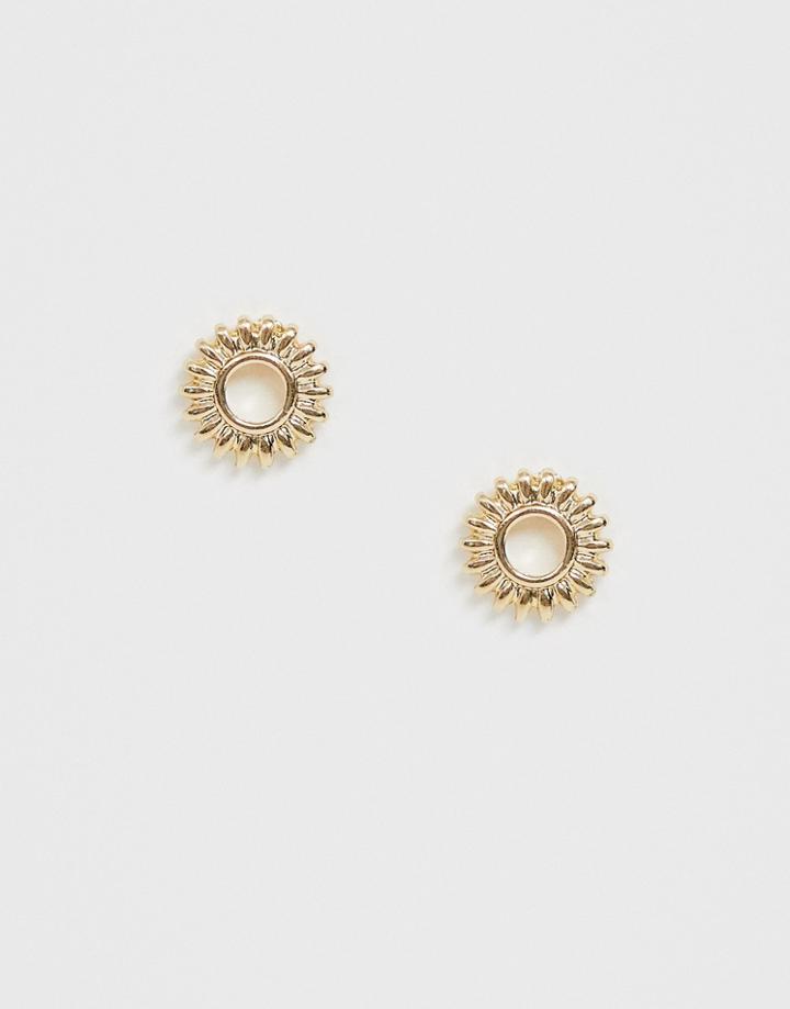 Pieces Small Circle Stud Earrings - Gold