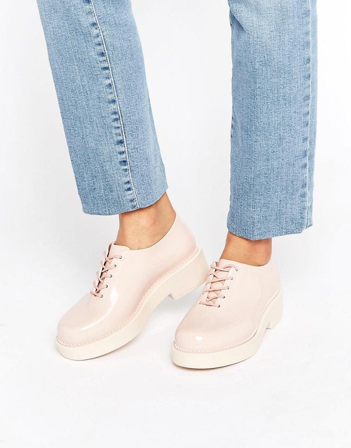 Melissa Chunky Lace Up Shoe - Beige