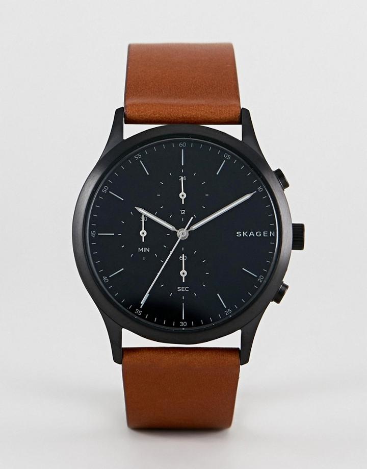Skagen Skw6477 Jorn Leather Watch 41mm - Tan