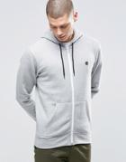 Element Nova Zipthru Logo Hoodie Gray Heather - Gray