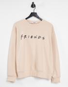 Na-kd X Friends Organic Cotton Oversized Sweatshirt In Beige-neutral