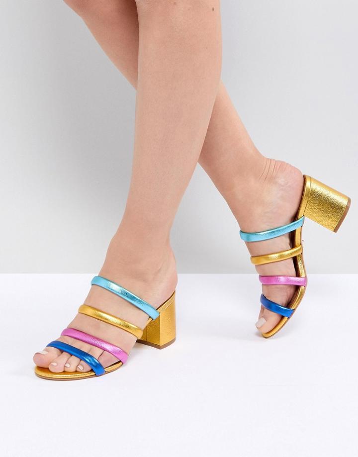 Kurt Geiger Major Midi Block Heeled Sandal - Multi