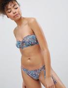 Esprit Bandeau Paisley Print Bikini Top - Multi