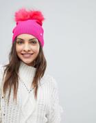Ted Baker Double Pom Pom Hat - Pink