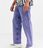 Collusion Skater Jeans In Purple Overdye - Purple
