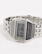 Asos Design Digital Bracelet Watch In Silver