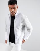 Asos Design Jersey Track Jacket With Gray Color Blocking - Gray
