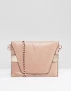 Urbancode Real Leather Cross Body Bag With Rose Gold Band - Pink
