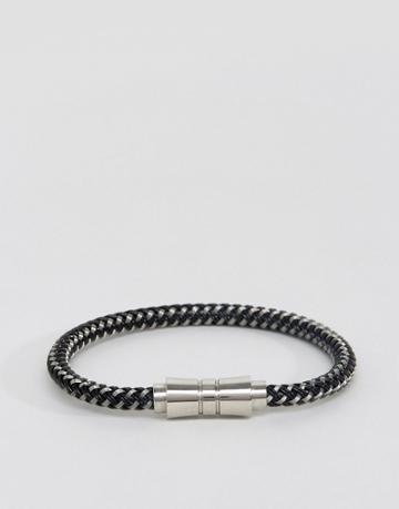 Seven London Woven Black & White Bracelet - Black