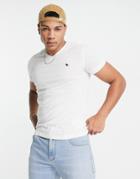 Abercrombie & Fitch Icon Logo V-neck T-shirt In White