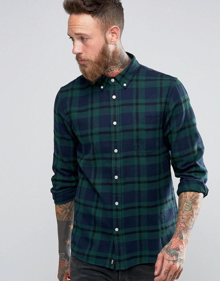 Edwin Flannel Tartan Shirt - Green