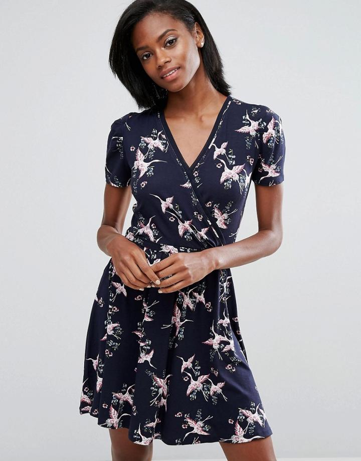 Oasis Printed Wrap Dress - Multi