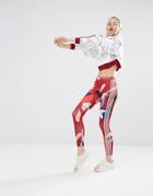 Adidas Originals X Rita Ora Paint Print Three Stripe Leggings - Multi