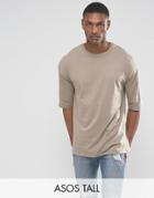 Asos Tall Oversized T-shirt In Beige - Brown