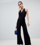 River Island Halter Neck Jumpsuit In Black - Black