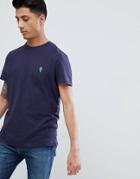Threadbare Embroidered Cactus T-shirt - Navy