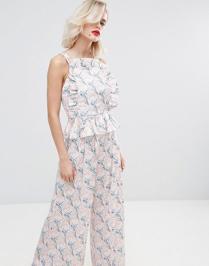 Horrockses Mini Floral Top With Frill Co Ord - Multi