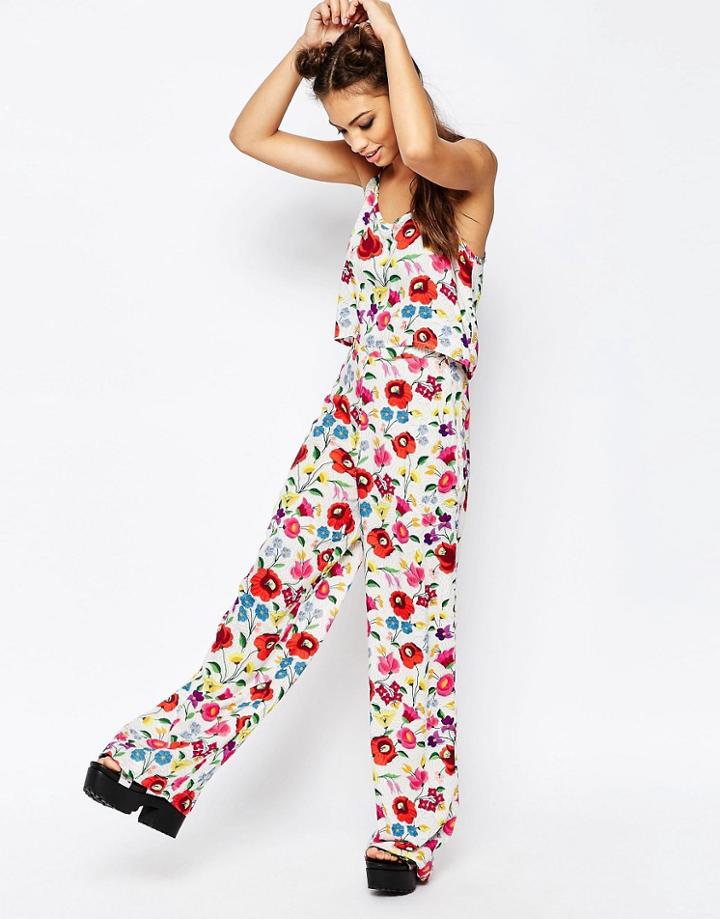 Jaded London Crochet Palazzo Pants - Multi