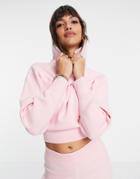 Asos Design Mix & Match Lounge Premium Knitted Hoodie In Pink