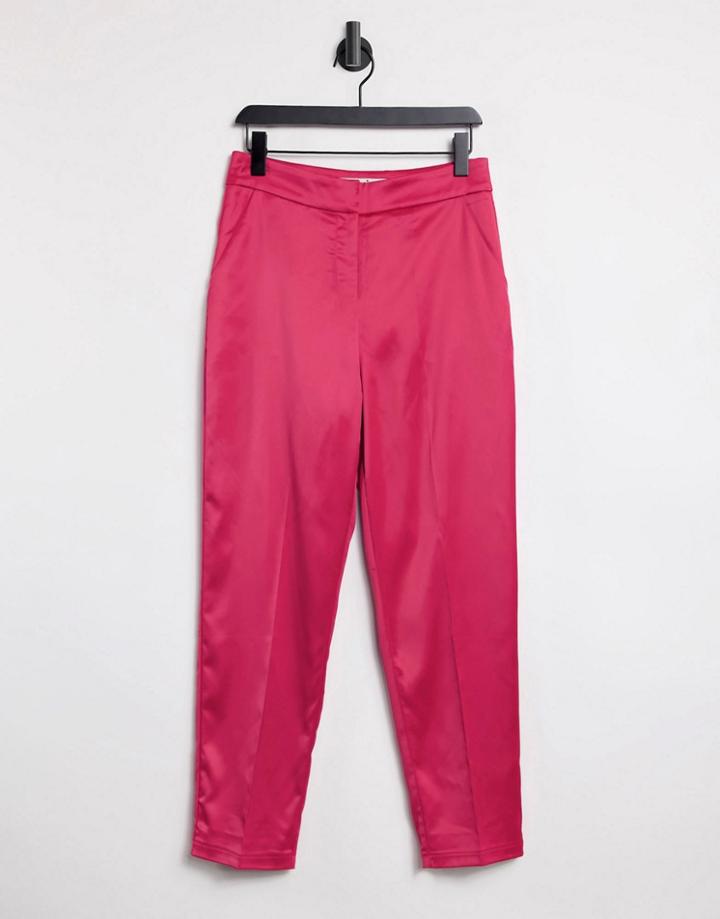 Liquorish Coordinating Tailored Pants In Red