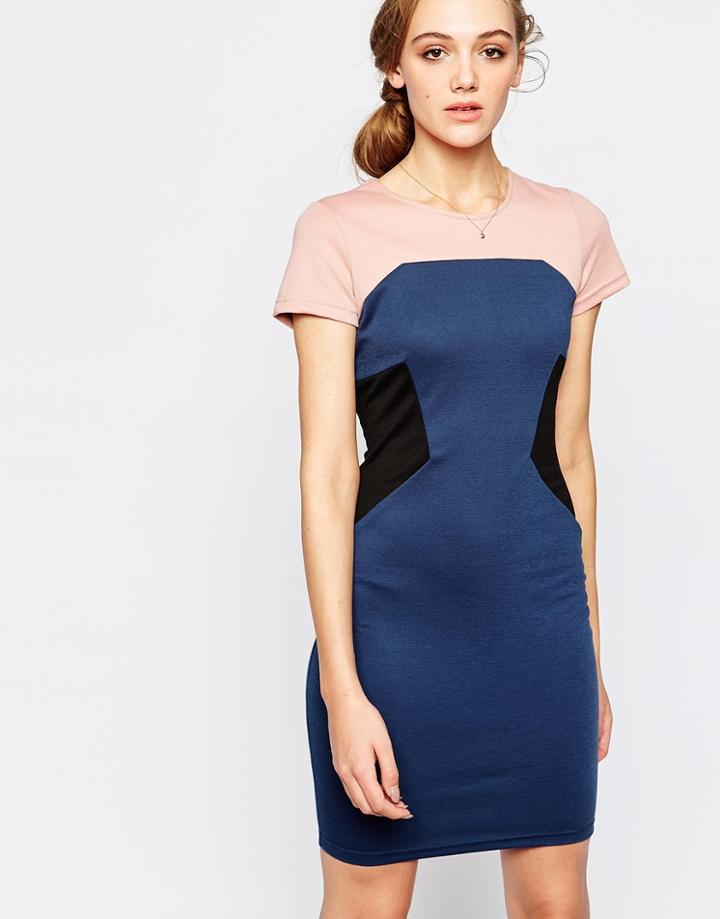 Sugarhill Boutique Holly Paneled Ponte Dress