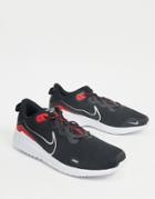 Nike Running Renew Ride Sneakers In Black