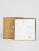 Dogeared Gold Plated Pearls Of Love On Beaded Chain Limited Edition Boxed Necklace - Silver