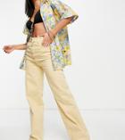 Collusion X008 Wide Leg Jeans In Yellow