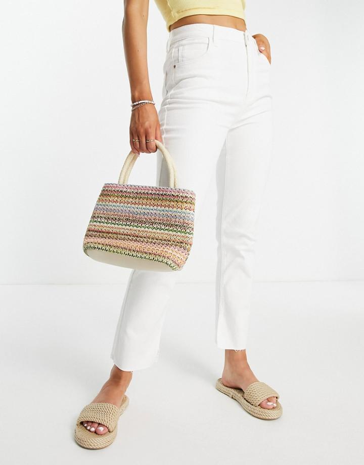 Urban Revivo Straight Leg Jeans In Off White