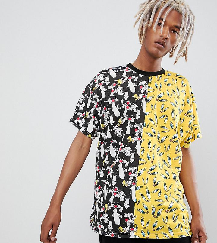 Reclaimed Vintage Inspired Spiced Tweety And Sylvester T-shirt - Yellow