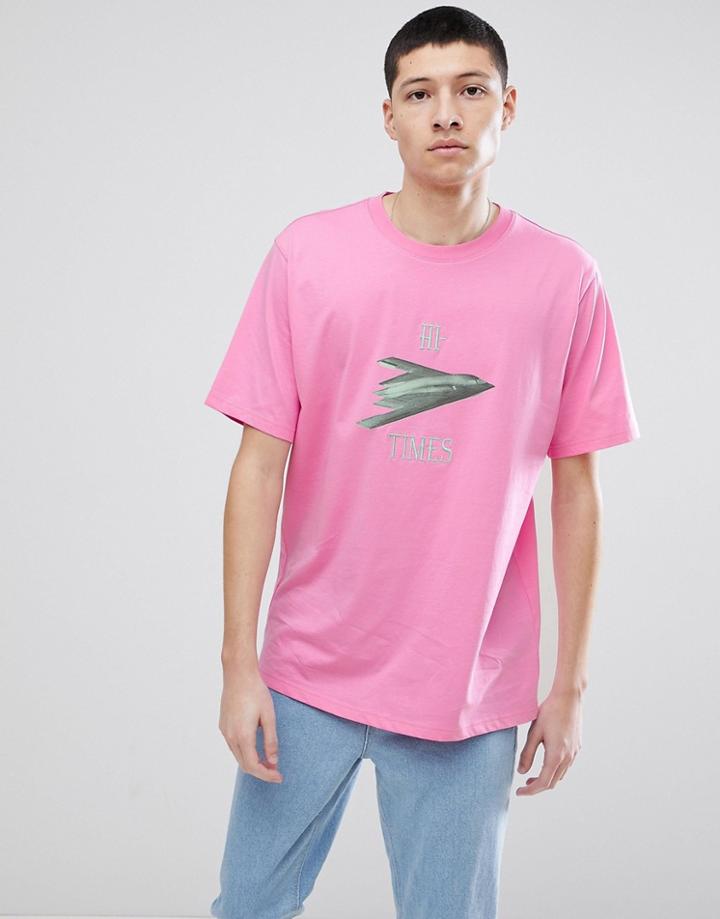Weekday Frank Hi Times T-shirt - Pink