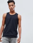 Solid Tank With Raw Edge - Black