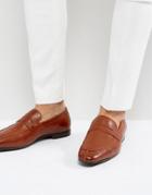 Asos Loafers In Tan Faux Leather - Tan