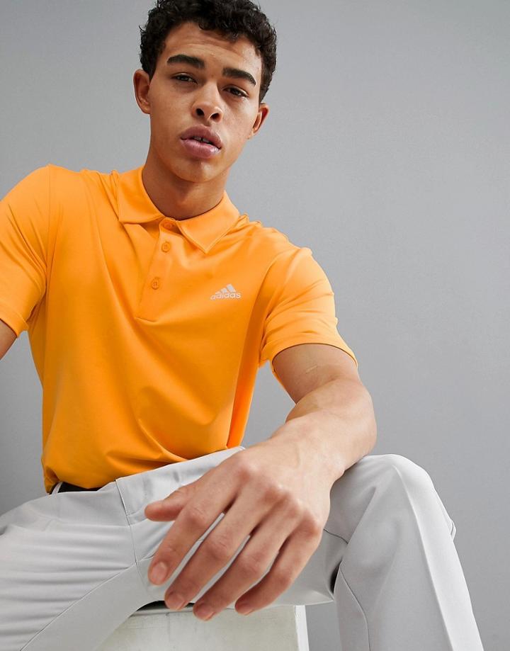 Adidas Golf Ultimate 365 Polo Shirt In Orange Cy5401 - Orange