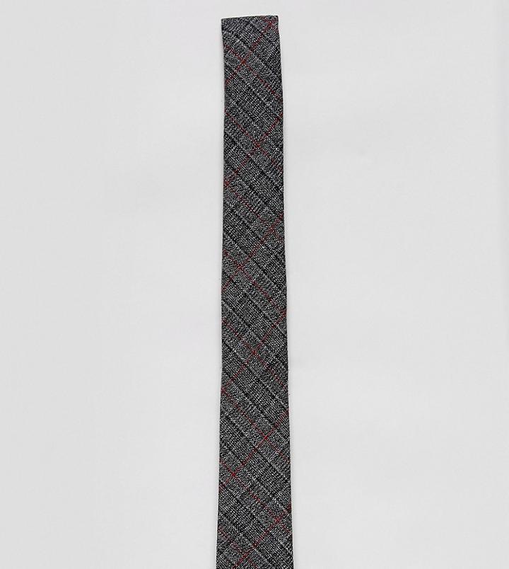Noak Tie In Check - Gray