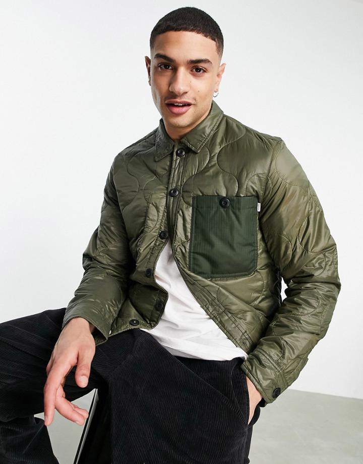 Timberland Onion Quilt Jacket In Khaki-green