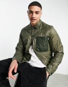 Timberland Onion Quilt Jacket In Khaki-green