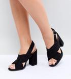 Raid Wide Fit Abree Block Heeled Sandals - Black