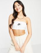 Nike Air Pique Bandeau Top In White