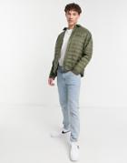 New Look Padded Jacket In Khaki-green