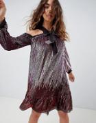 Needle And Thread Pussybow Neck Embellished Midi Dress - Multi