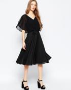 Asos Soft Midi Dress - Black