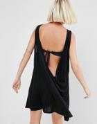 Asos Jersey Cowl Back Beach Dress - Black