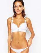 Ann Summers Mojito Waffle Long Line Bikini Top - White