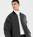Noak Oversized Wool Bomber Jacket In Gray Wool Mix - Gray