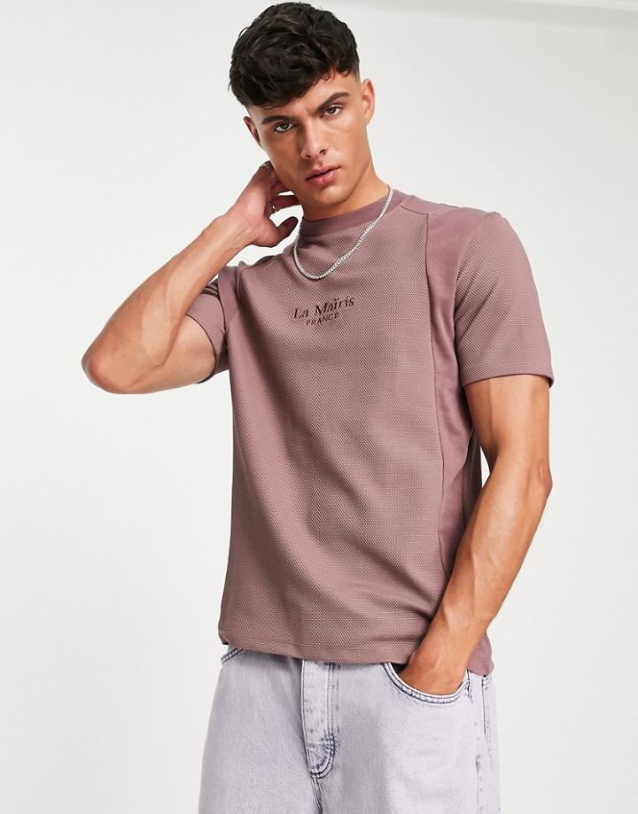 River Island La Ma Ris Print T-shirt In Purple