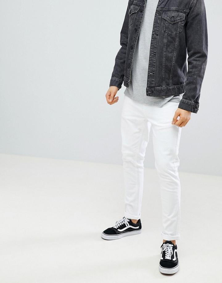 Next Skinny Fit Jeans In White - White