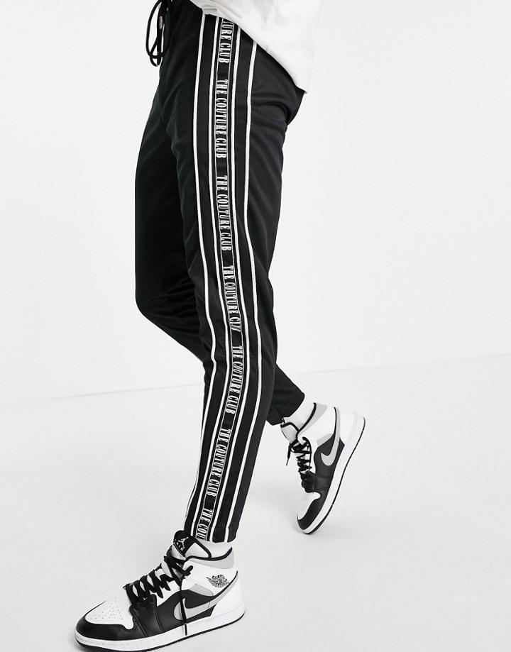 The Couture Club Taped Track Sweatpants In Black